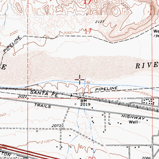 Topographic Map of Daggett Wash, CA