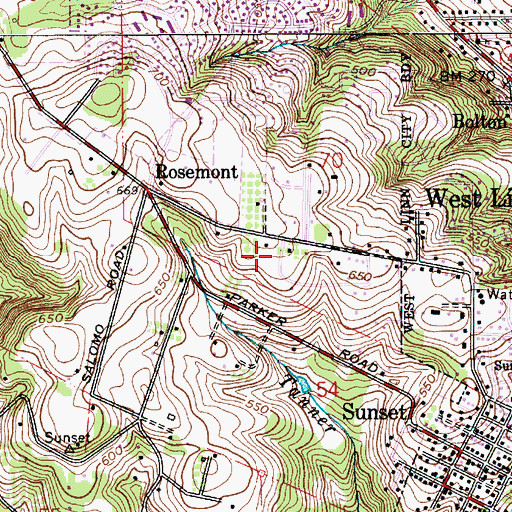 Topographic Map of City of West Linn, OR
