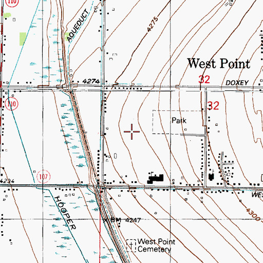 Topographic Map of City of West Point, UT