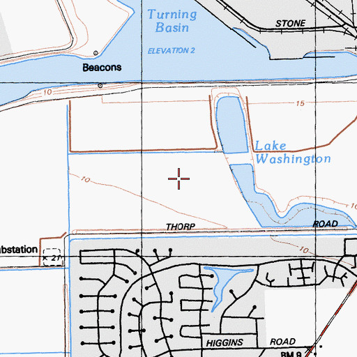 Topographic Map of City of West Sacramento, CA