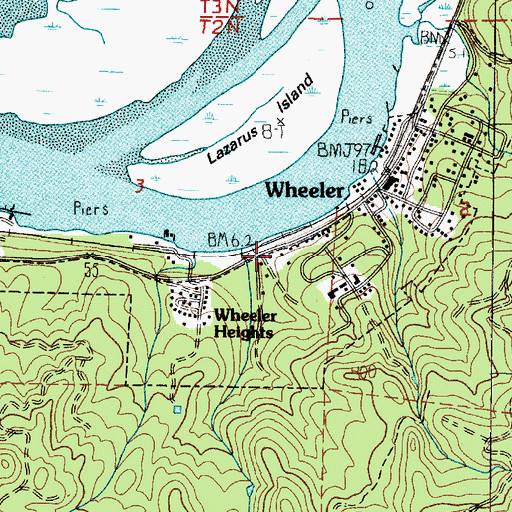 Topographic Map of City of Wheeler, OR