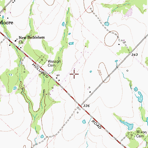 Topographic Map of City of Wixon Valley, TX