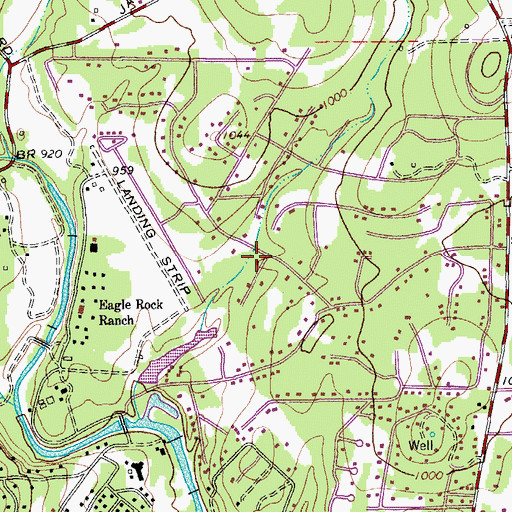 Topographic Map of City of Woodcreek, TX