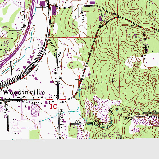 Topographic Map of City of Woodinville, WA