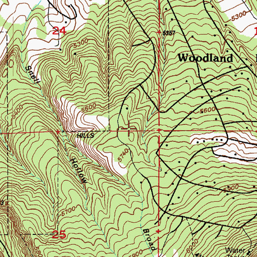 Topographic Map of City of Woodland Hills, UT