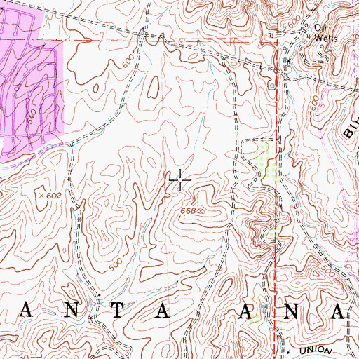 Topographic Map of City of Yorba Linda, CA
