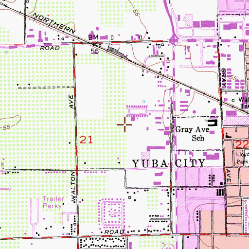 Topographic Map of City of Yuba City, CA