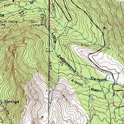 Topographic Map of Town of Alta, UT