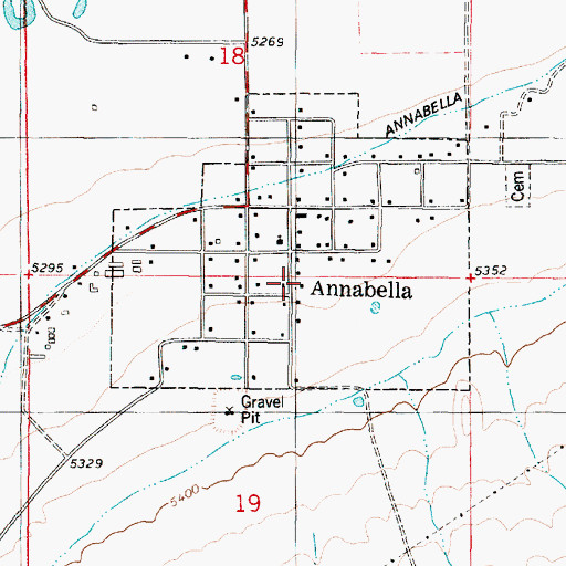Topographic Map of Town of Annabella, UT