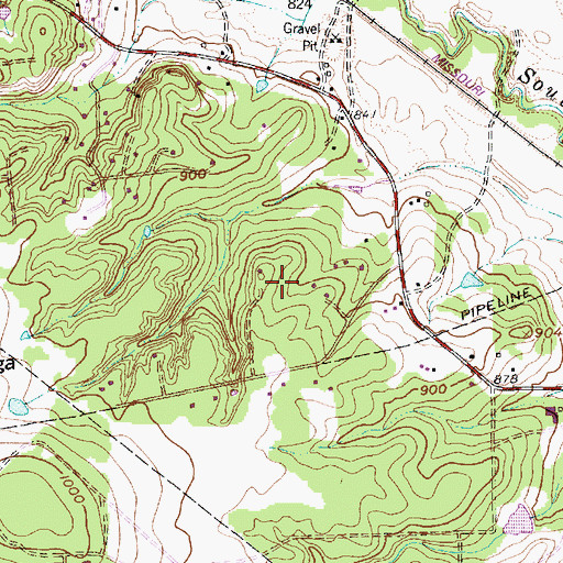 Topographic Map of Town of Annetta, TX