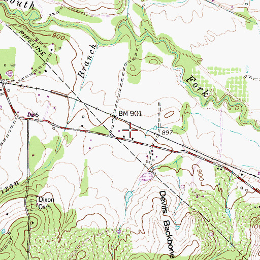 Topographic Map of Town of Annetta North, TX