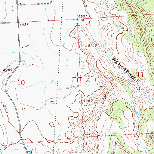 Topographic Map of Town of De Beque, CO