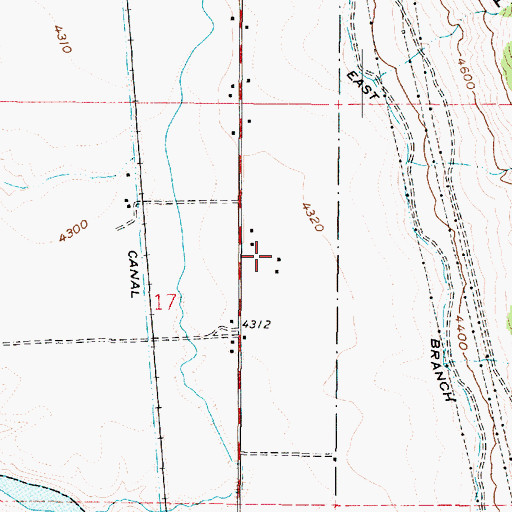 Topographic Map of Town of Deweyville, UT