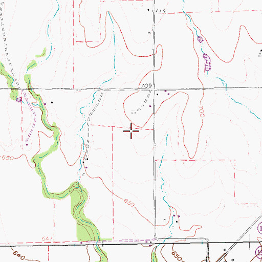 Topographic Map of Town of DISH, TX