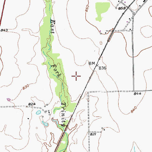 Topographic Map of City of Dorchester, TX