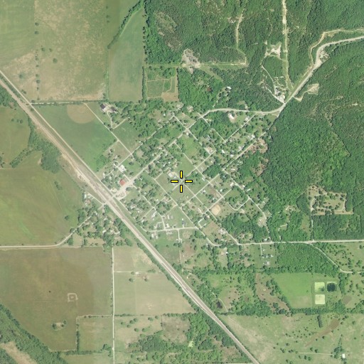 Aerial/Satellite Image of Town of Dougherty, OK
