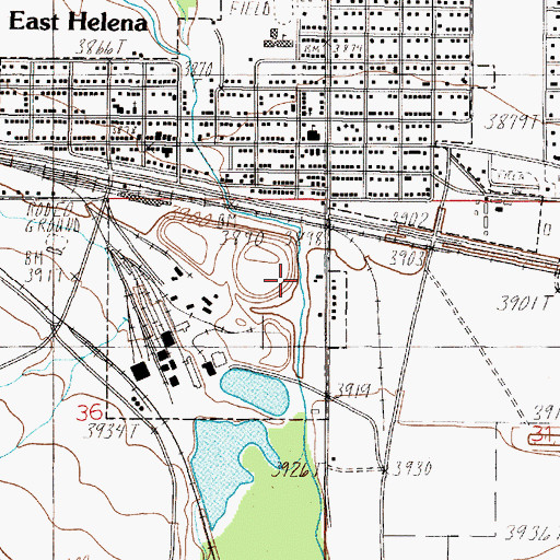 Topographic Map of City of East Helena, MT