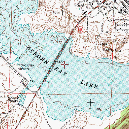 Topographic Map of City of Electric City, WA