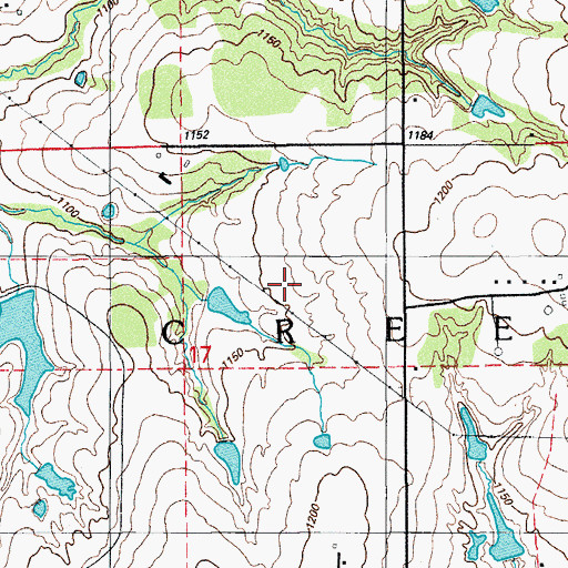 Topographic Map of Town of Empire City, OK