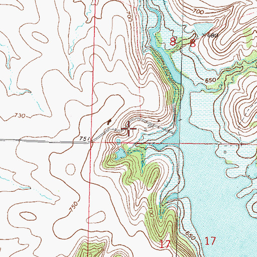 Topographic Map of Town of Quay (historical), OK