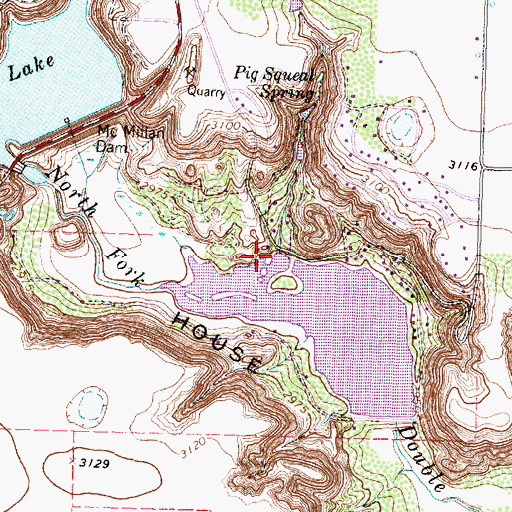 Topographic Map of Town of Ransom Canyon, TX