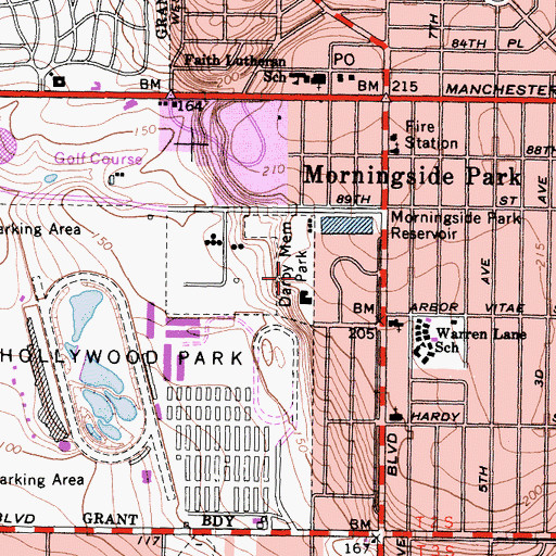 Topographic Map of Darby Memorial Park, CA