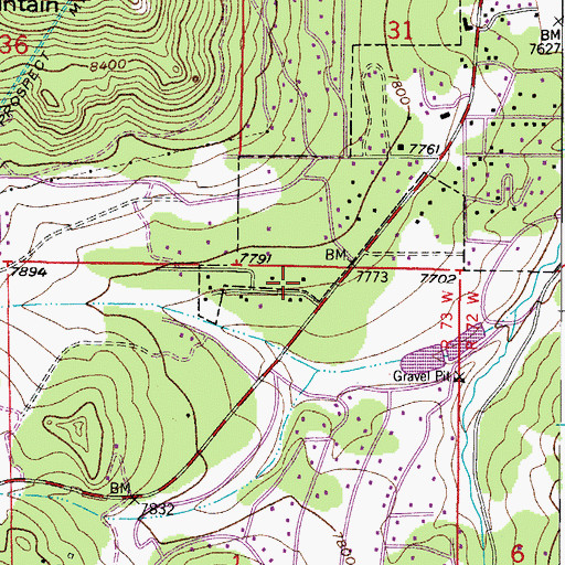 Topographic Map of Town of Estes Park, CO