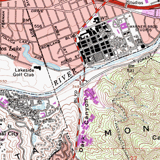 Topographic Map of Dark Canyon, CA