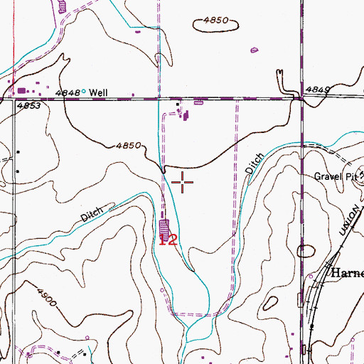 Topographic Map of Town of Firestone, CO