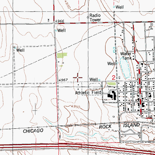 Topographic Map of Town of Flagler, CO