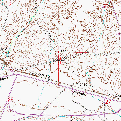 Topographic Map of Town of Florence, AZ