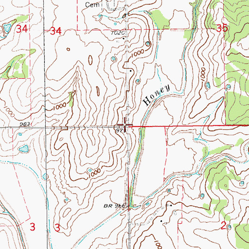 Topographic Map of Town of Foster, OK