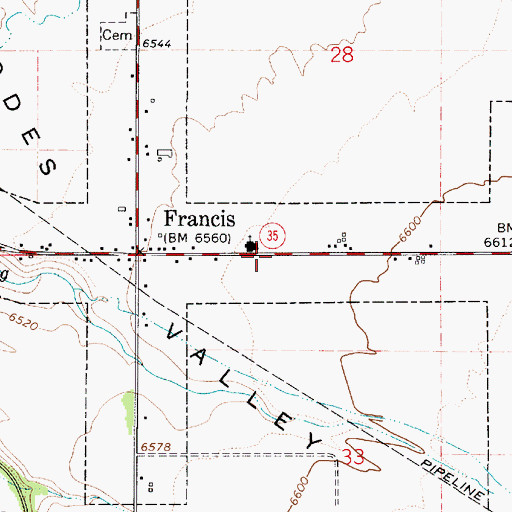 Topographic Map of Town of Francis, UT