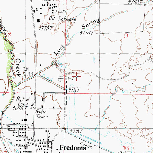 Topographic Map of Town of Fredonia, AZ