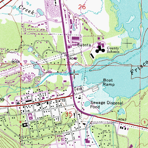 Topographic Map of Town of Frisco, CO