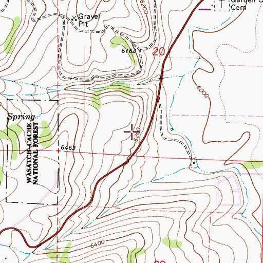 Topographic Map of Town of Garden City, UT