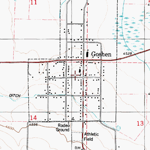 Topographic Map of Town of Goshen, UT