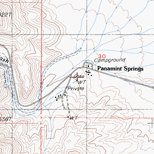 Topographic Map of Darwin Wash, CA