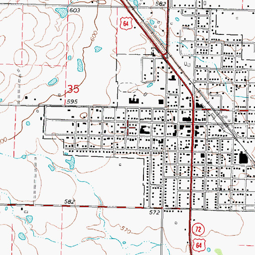 Topographic Map of Town of Haskell, OK