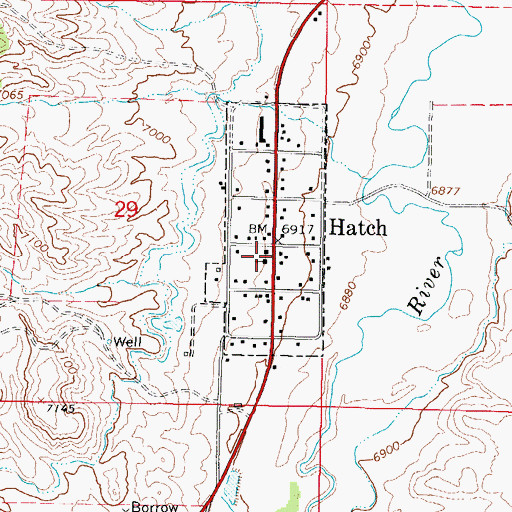 Topographic Map of Town of Hatch, UT