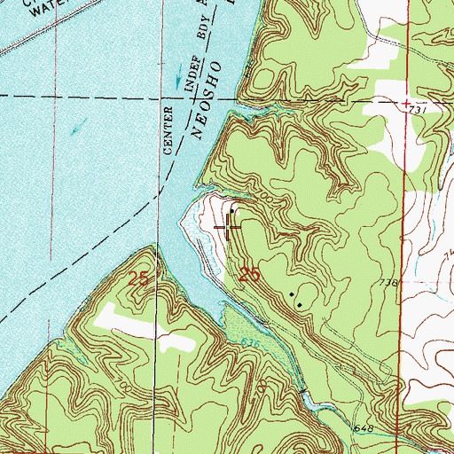 Topographic Map of Town of Hoot Owl, OK