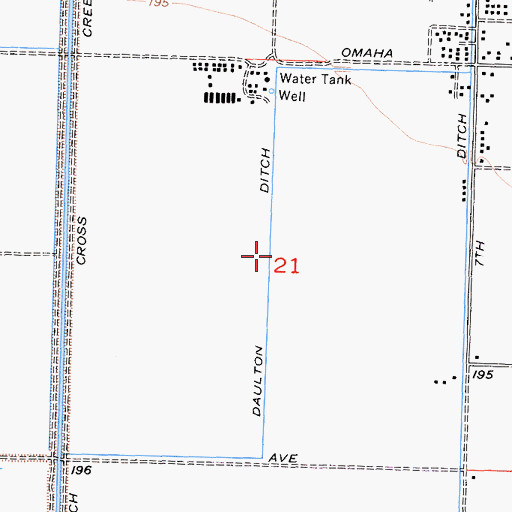 Topographic Map of Daulton Ditch, CA