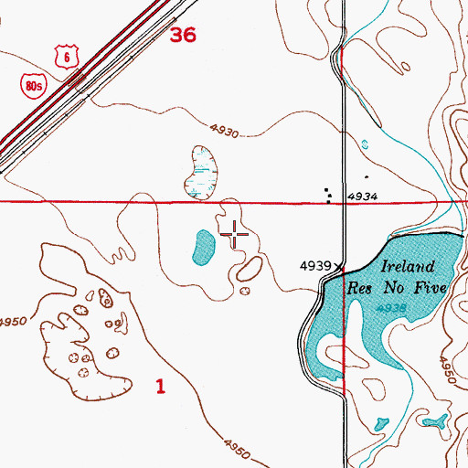 Topographic Map of Town of Hudson, CO