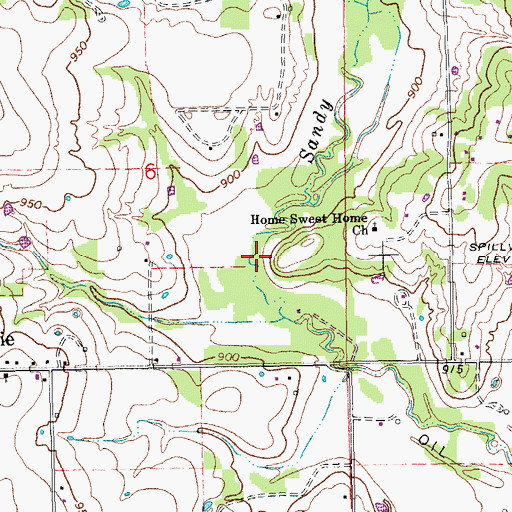 Topographic Map of Town of Katie, OK
