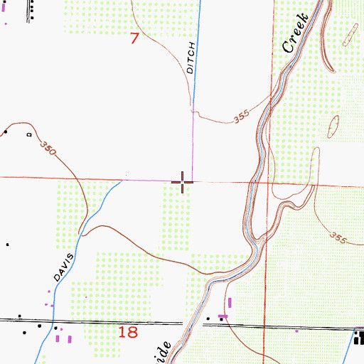 Topographic Map of Davis Ditch, CA