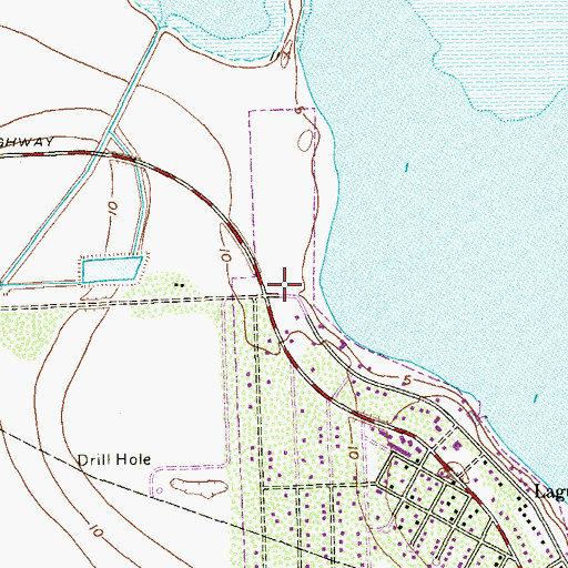 Topographic Map of Town of Laguna Vista, TX