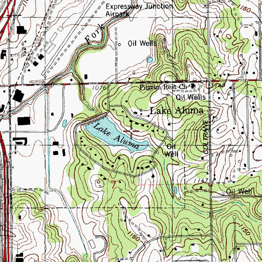 Topographic Map of Town of Lake Aluma, OK