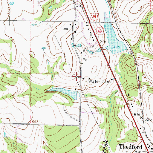 Topographic Map of City of Lindale, TX