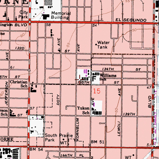 Topographic Map of Davis School, CA