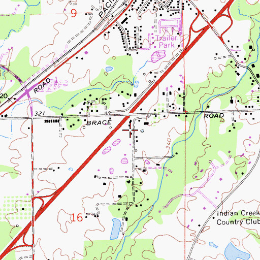 Topographic Map of Town of Loomis, CA